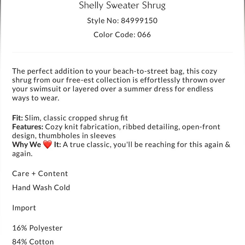 Free People Beach Shelly Sweater Shrug - Picture 5 of 6